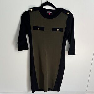Vince Camuto Black and Olive Dress